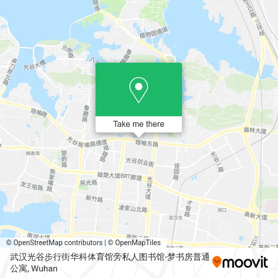 武汉光谷步行街华科体育馆旁私人图书馆-梦书房普通公寓 map