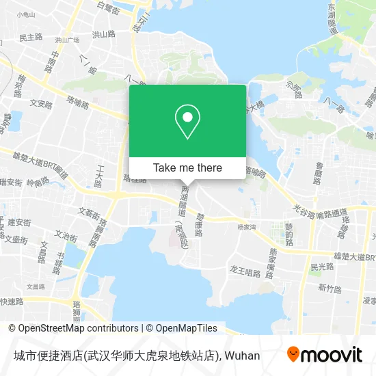 城市便捷酒店(武汉华师大虎泉地铁站店) map