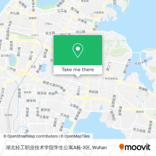 湖北轻工职业技术学院学生公寓A栋-3区 map