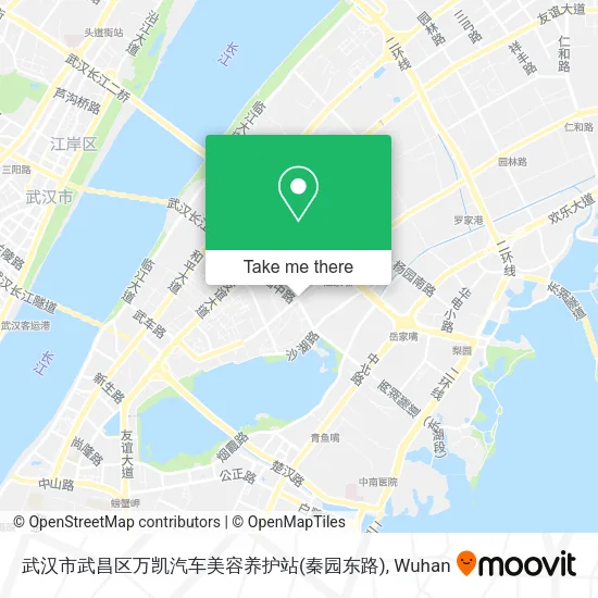 武汉市武昌区万凯汽车美容养护站(秦园东路) map