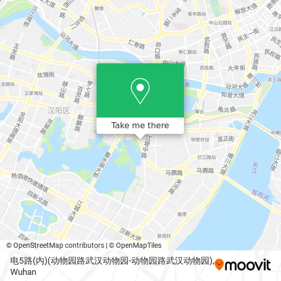 电5路(内)(动物园路武汉动物园-动物园路武汉动物园) map