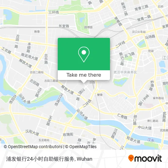 浦发银行24小时自助银行服务 map