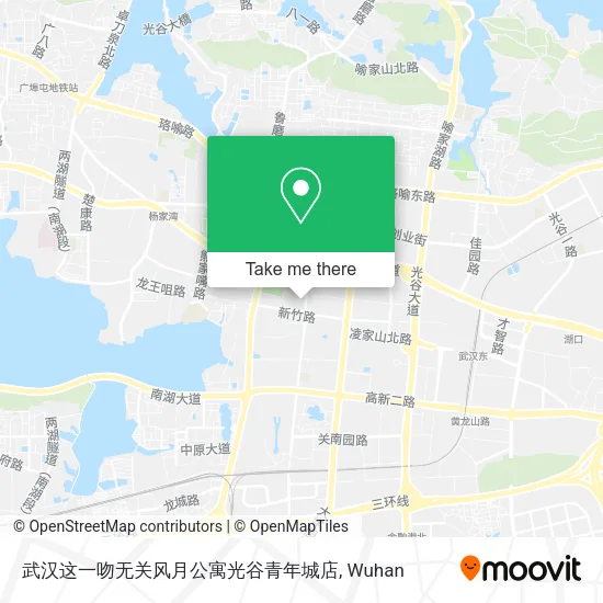 武汉这一吻无关风月公寓光谷青年城店 map