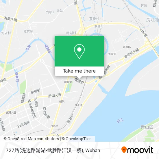 727路(堤边路游湖-武胜路江汉一桥) map