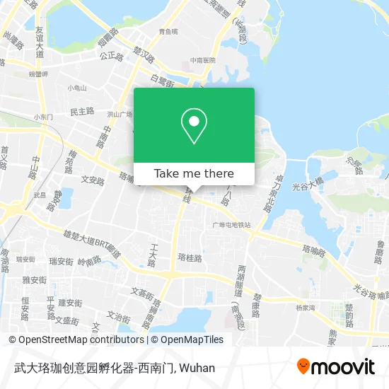 武大珞珈创意园孵化器-西南门 map