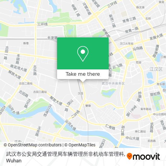 武汉市公安局交通管理局车辆管理所非机动车管理科 map