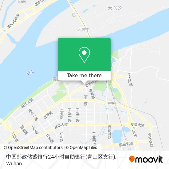 中国邮政储蓄银行24小时自助银行(青山区支行) map