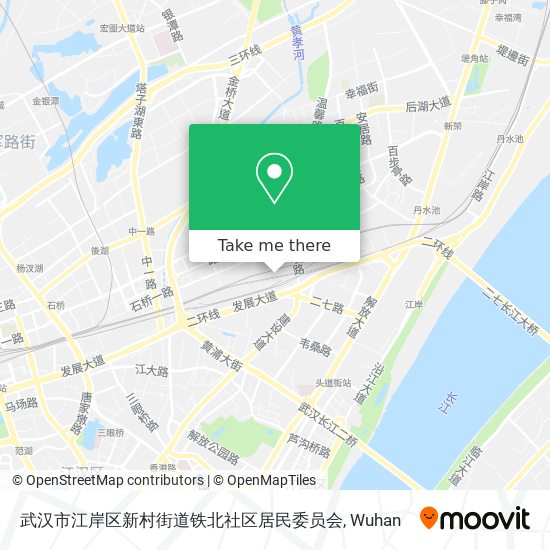 武汉市江岸区新村街道铁北社区居民委员会 map