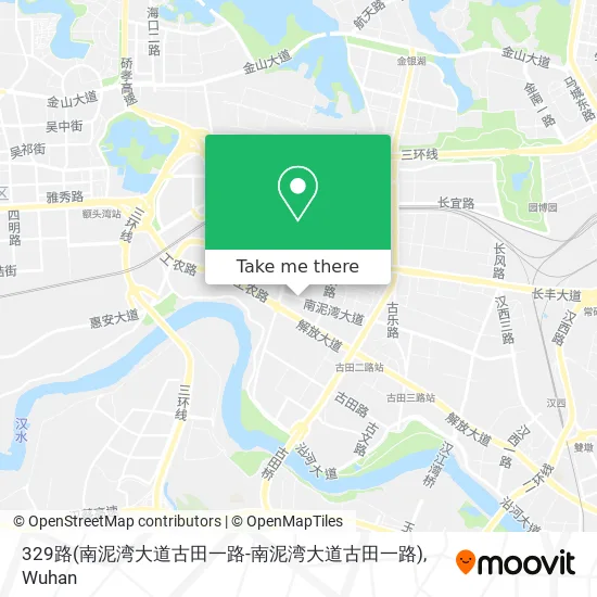 329路(南泥湾大道古田一路-南泥湾大道古田一路) map