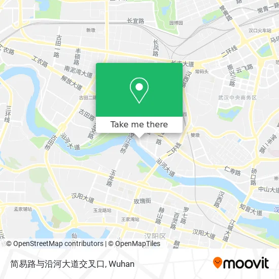 简易路与沿河大道交叉口 map