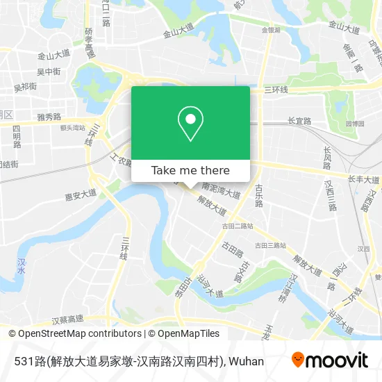 531路(解放大道易家墩-汉南路汉南四村) map