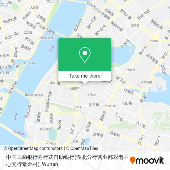 中国工商银行附行式自助银行(湖北分行营业部彩电中心支行紫金村) map