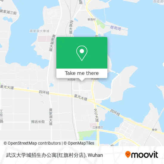 武汉大学城招生办公寓(红旗村分店) map
