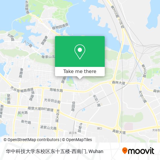 华中科技大学东校区东十五楼-西南门 map