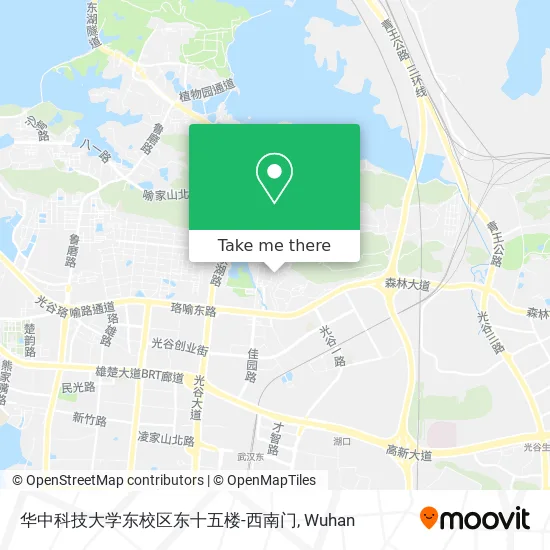 华中科技大学东校区东十五楼-西南门 map