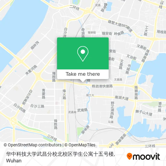华中科技大学武昌分校北校区学生公寓十五号楼 map