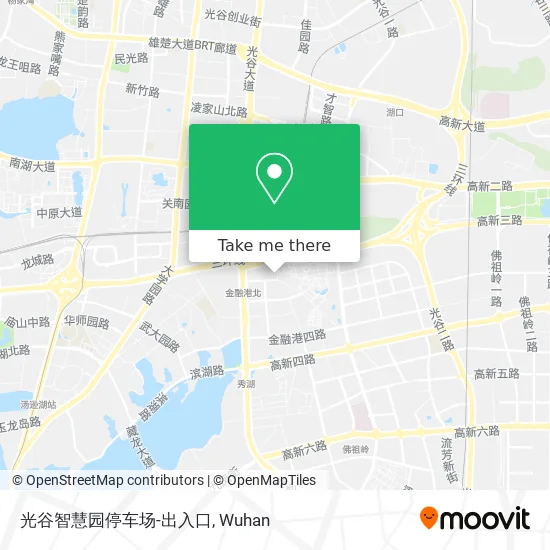 光谷智慧园停车场-出入口 map