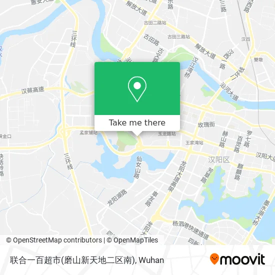 联合一百超市(磨山新天地二区南) map