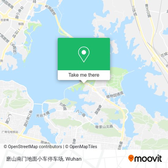 磨山南门地面小车停车场 map