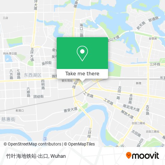 竹叶海地铁站-出口 map