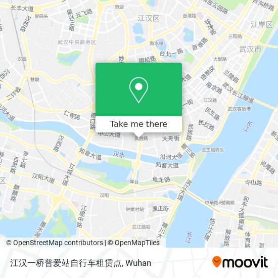 江汉一桥普爱站自行车租赁点 map