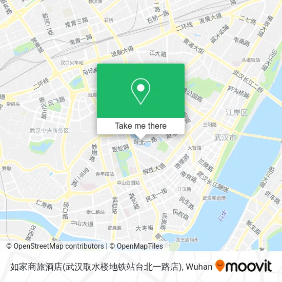 如家商旅酒店(武汉取水楼地铁站台北一路店) map