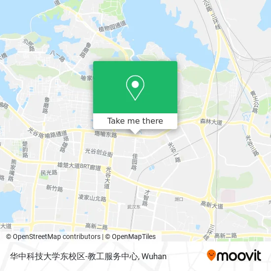 华中科技大学东校区-教工服务中心 map