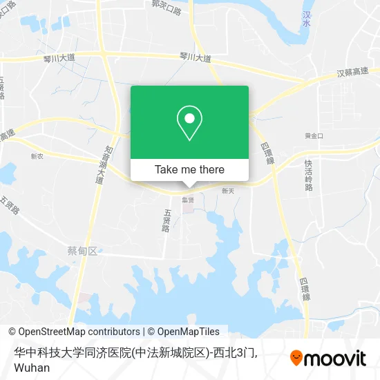华中科技大学同济医院(中法新城院区)-西北3门 map