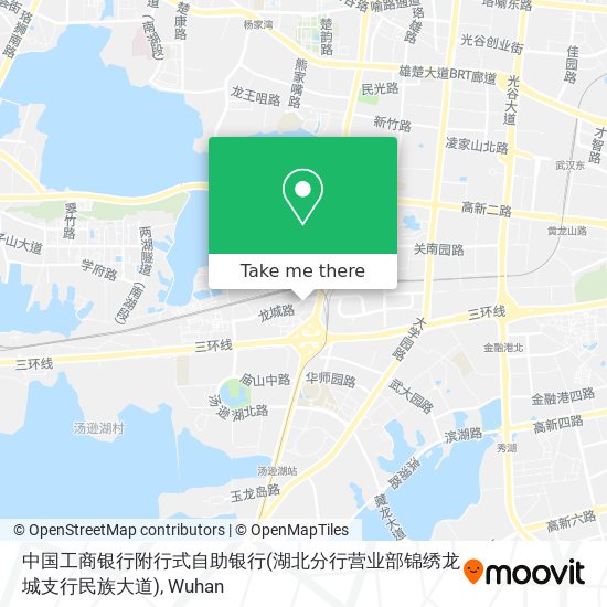 中国工商银行附行式自助银行(湖北分行营业部锦绣龙城支行民族大道) map
