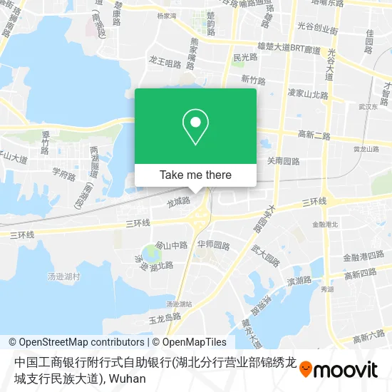 中国工商银行附行式自助银行(湖北分行营业部锦绣龙城支行民族大道) map