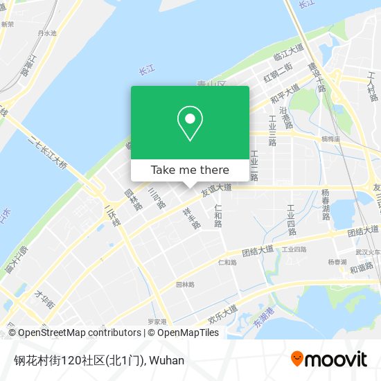 钢花村街120社区(北1门) map