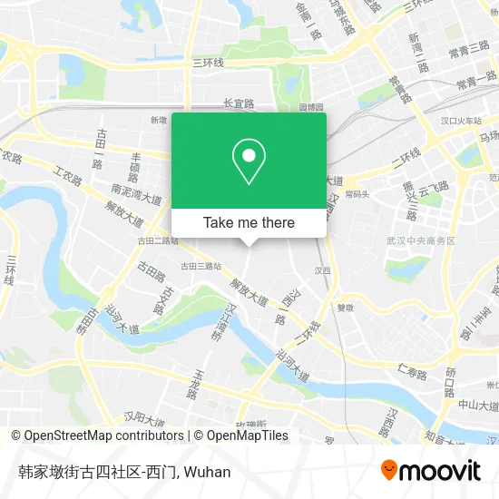 韩家墩街古四社区-西门 map