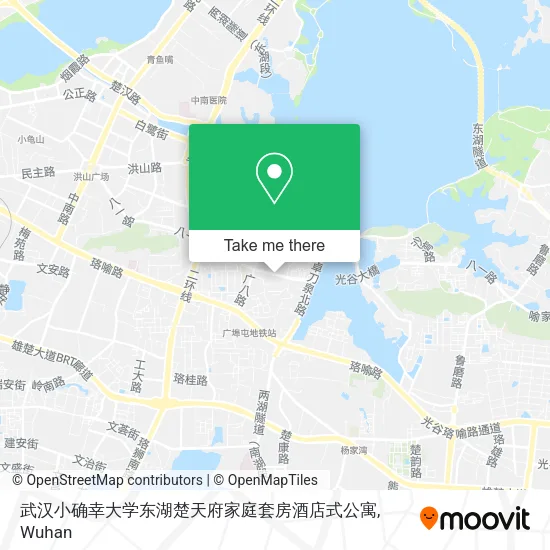 武汉小确幸大学东湖楚天府家庭套房酒店式公寓 map