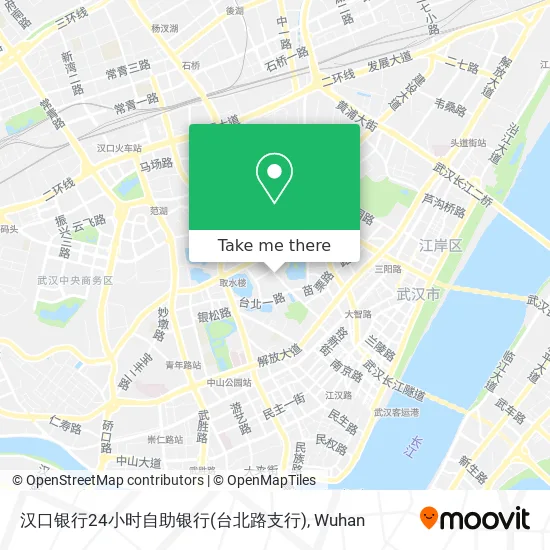 汉口银行24小时自助银行(台北路支行) map