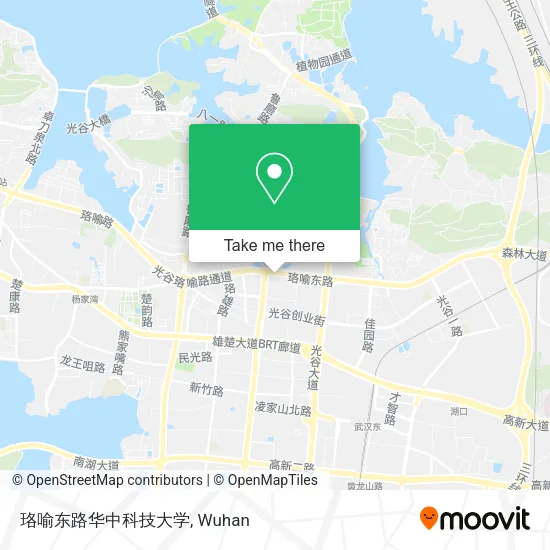 珞喻东路华中科技大学 map