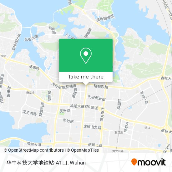 华中科技大学地铁站-A1口 map