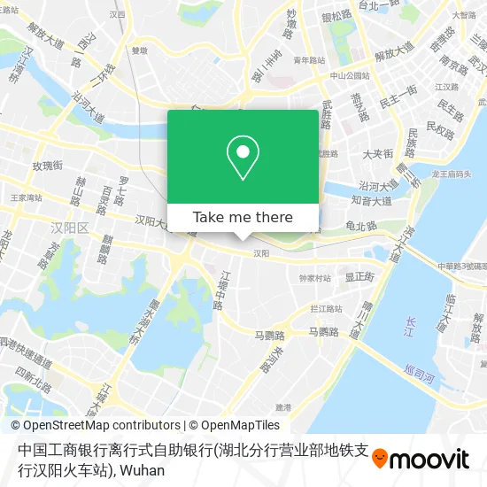 中国工商银行离行式自助银行(湖北分行营业部地铁支行汉阳火车站) map