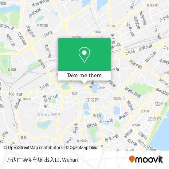 万达广场停车场-出入口 map