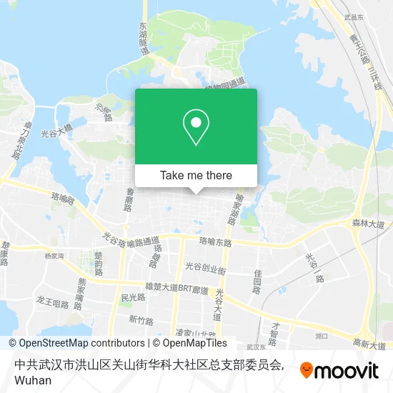中共武汉市洪山区关山街华科大社区总支部委员会 map
