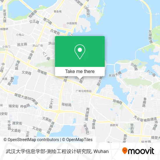 武汉大学信息学部-测绘工程设计研究院 map