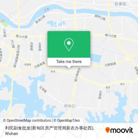 利民副食批发(蔡甸区房产管理局新农办事处西) map