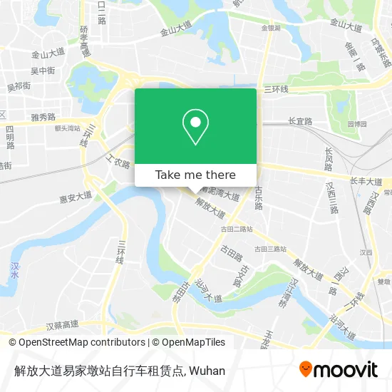 解放大道易家墩站自行车租赁点 map