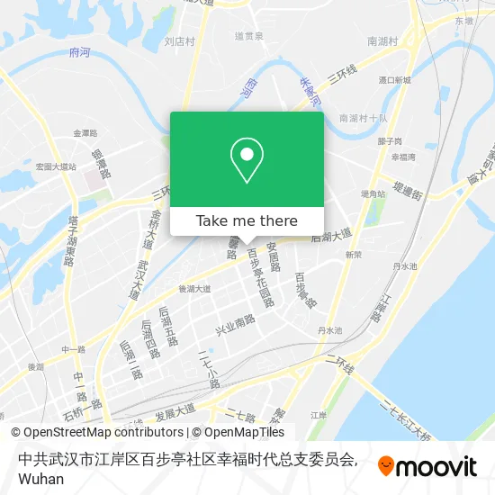 中共武汉市江岸区百步亭社区幸福时代总支委员会 map