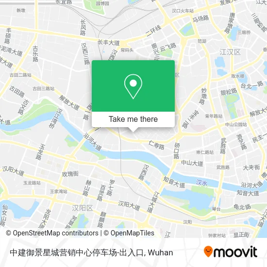 中建御景星城营销中心停车场-出入口 map