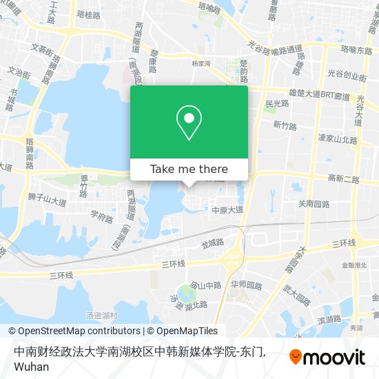 中南财经政法大学南湖校区中韩新媒体学院-东门 map