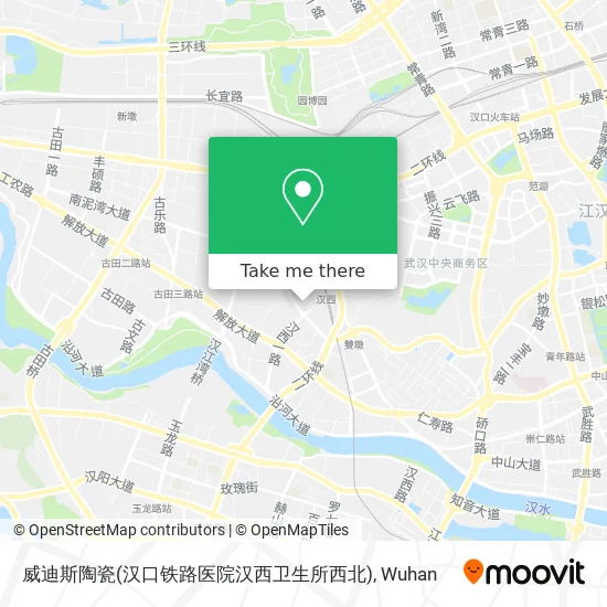 威迪斯陶瓷(汉口铁路医院汉西卫生所西北) map