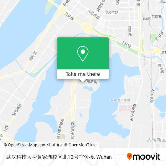 武汉科技大学黄家湖校区北12号宿舍楼 map