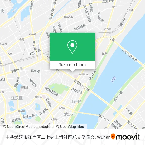 中共武汉市江岸区二七街上滑社区总支委员会 map