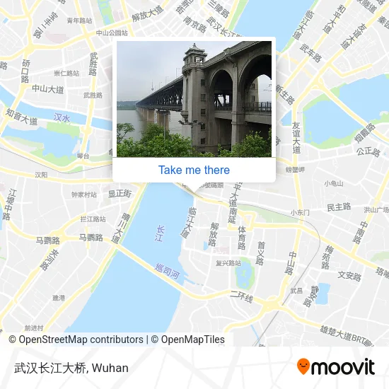 武汉长江大桥 map