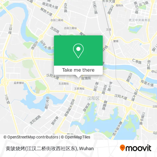 黄陂烧烤(江汉二桥街玫西社区东) map